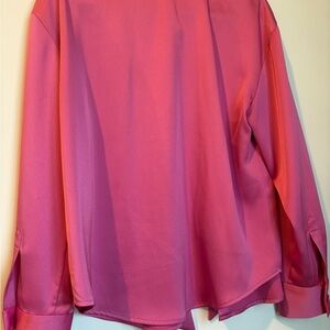 Elegant Pink Satin Shirt